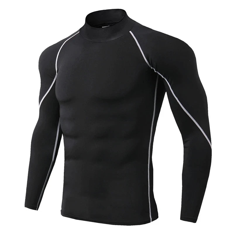 Ultra Soft Compression High Collar Man Tops
