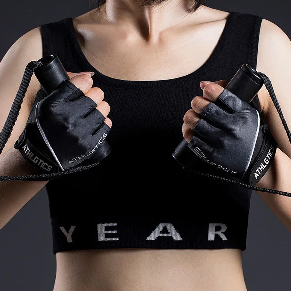 1Pair Breathable Fingerless Cycling & Gym Gloves