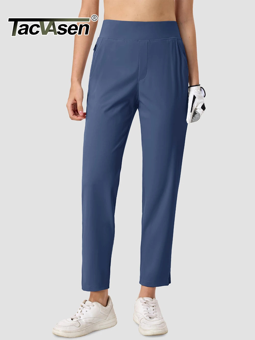 TACVASEN Golf Pants Womens UPF 50+ Lightweight Stretch High Waisted Pants