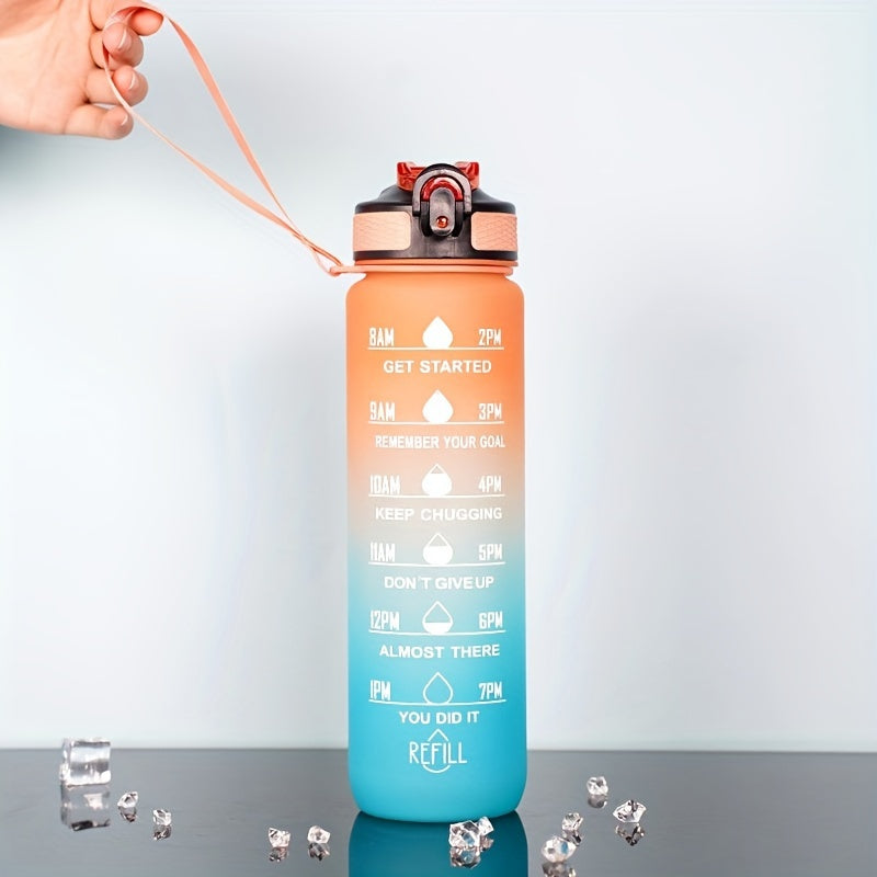 1000ml/33.81oz Simple Large Capacity Plastic Water Bottle