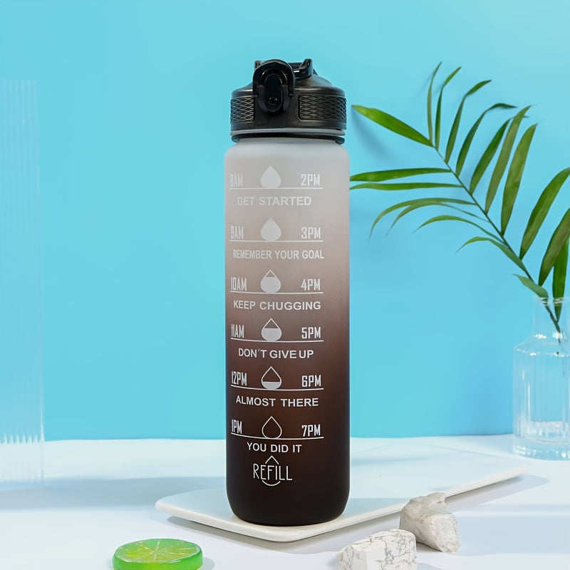1000ml/33.81oz Simple Large Capacity Plastic Water Bottle