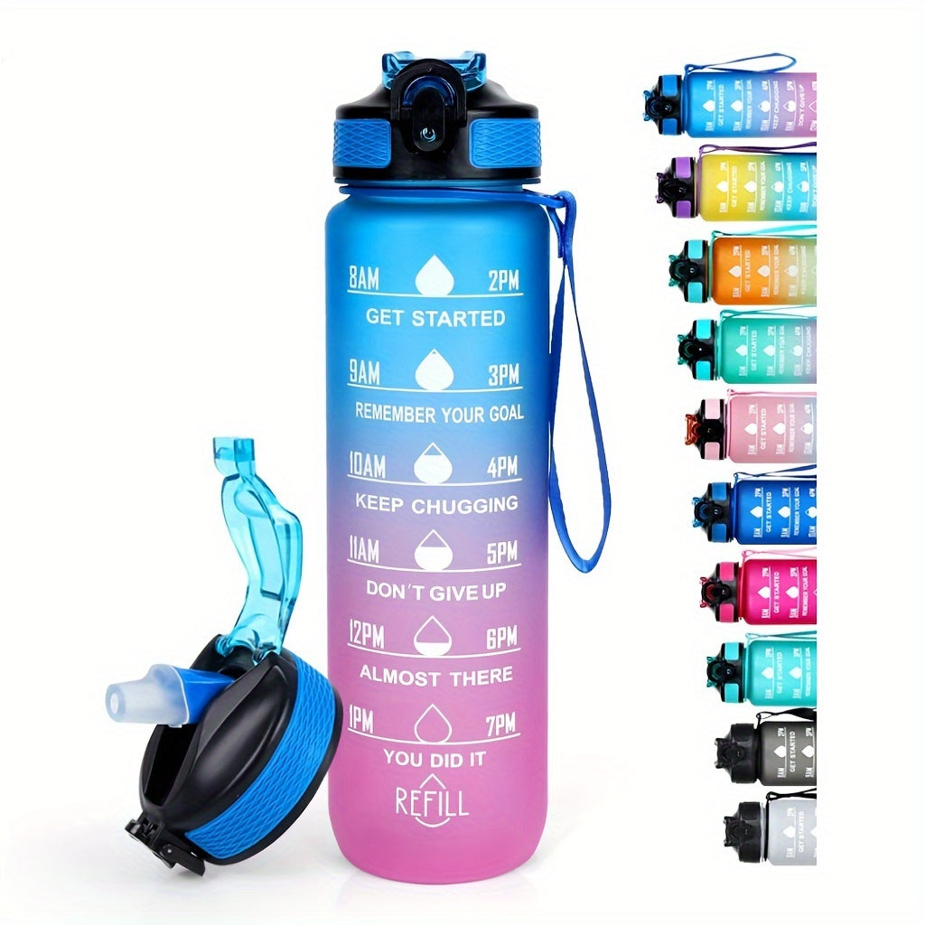 1000ml/33.81oz Simple Large Capacity Plastic Water Bottle