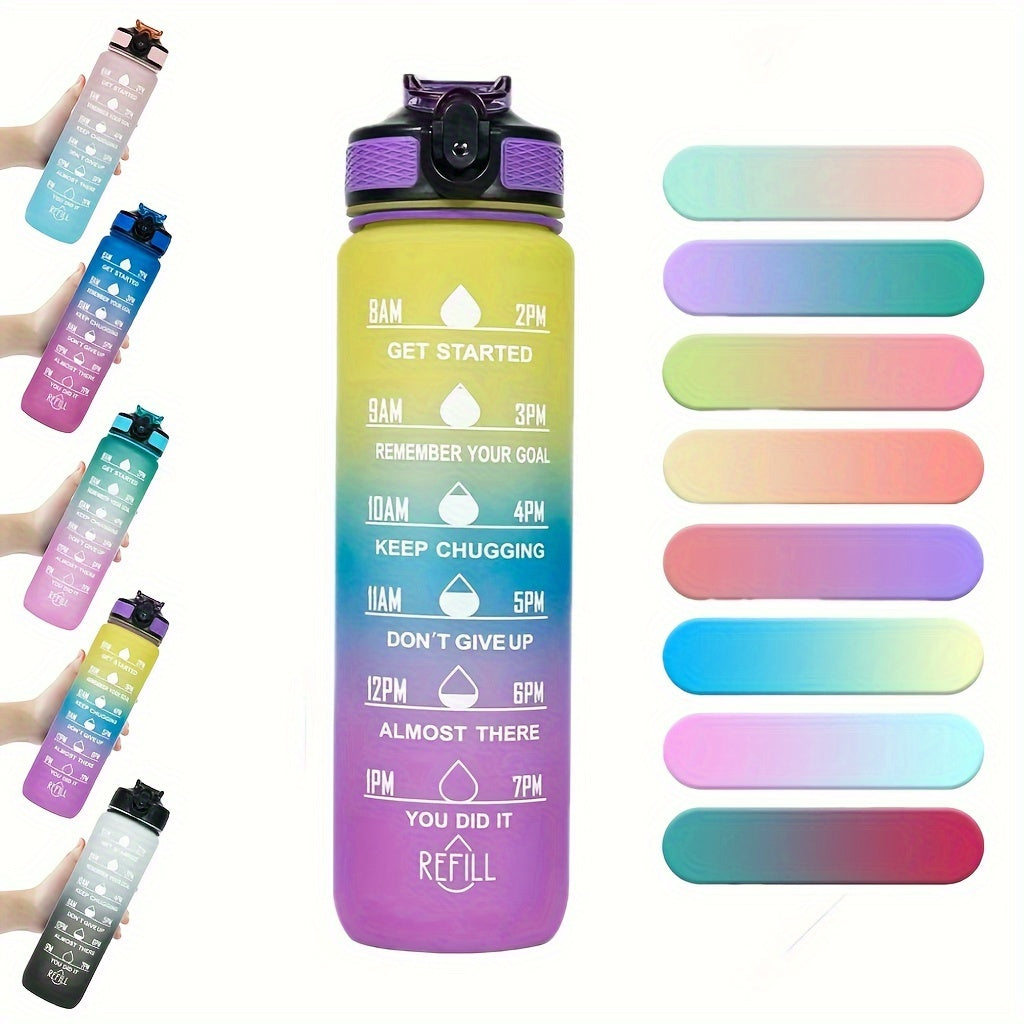 1000ml/33.81oz Simple Large Capacity Plastic Water Bottle