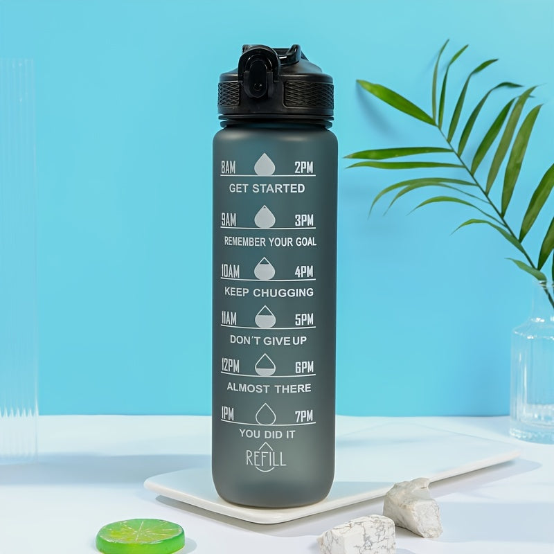 1000ml/33.81oz Simple Large Capacity Plastic Water Bottle