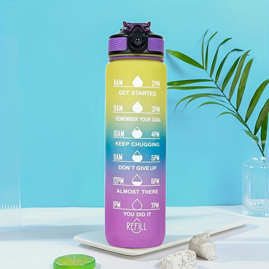 1000ml/33.81oz Simple Large Capacity Plastic Water Bottle