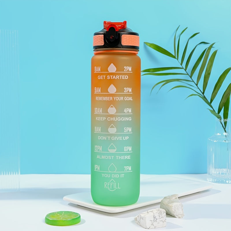 1000ml/33.81oz Simple Large Capacity Plastic Water Bottle