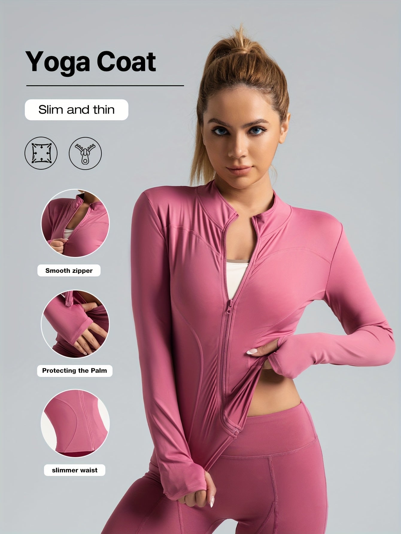 Women's High-Stretch Quick-Dry Yoga Jacket