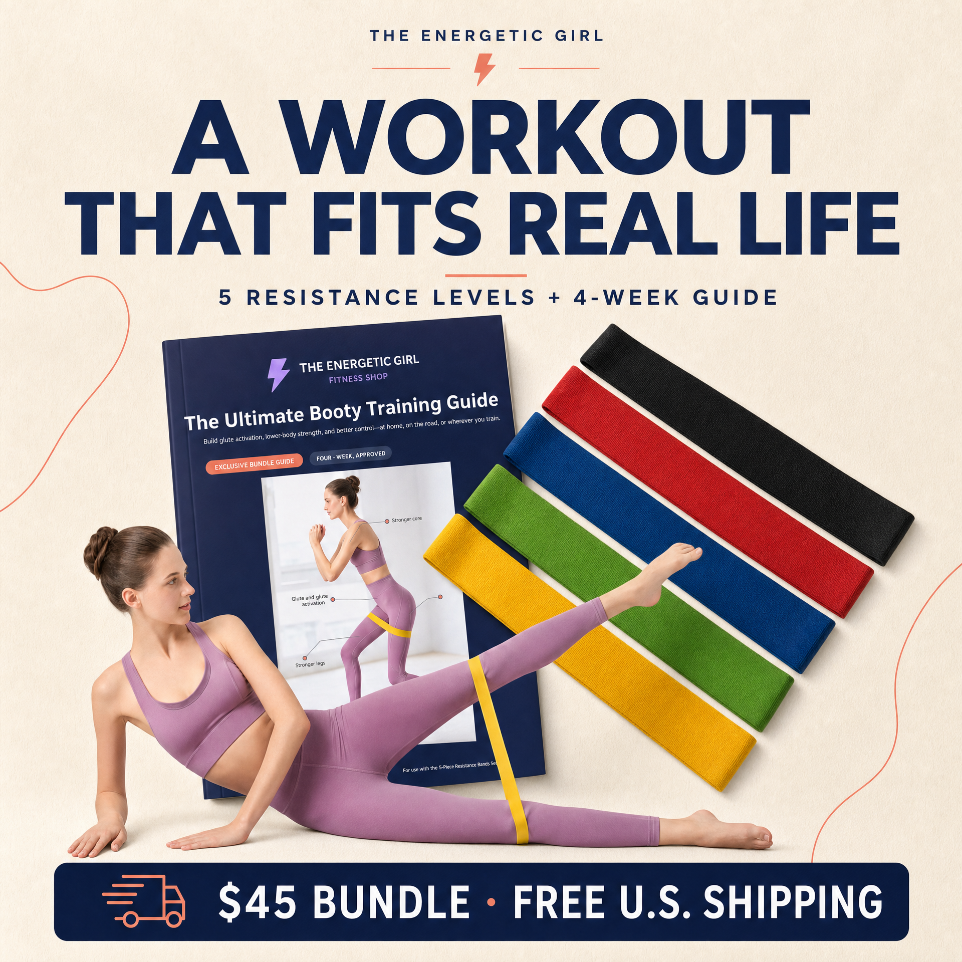 The Ultimate Home Workout Bundle (5 Resistance Bands + FREE Guide)